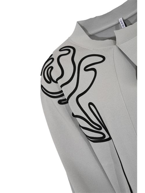 Cardigan Lavinia in maglia di viscosa con ricamo Liviana Conti | F6SA85X50-1